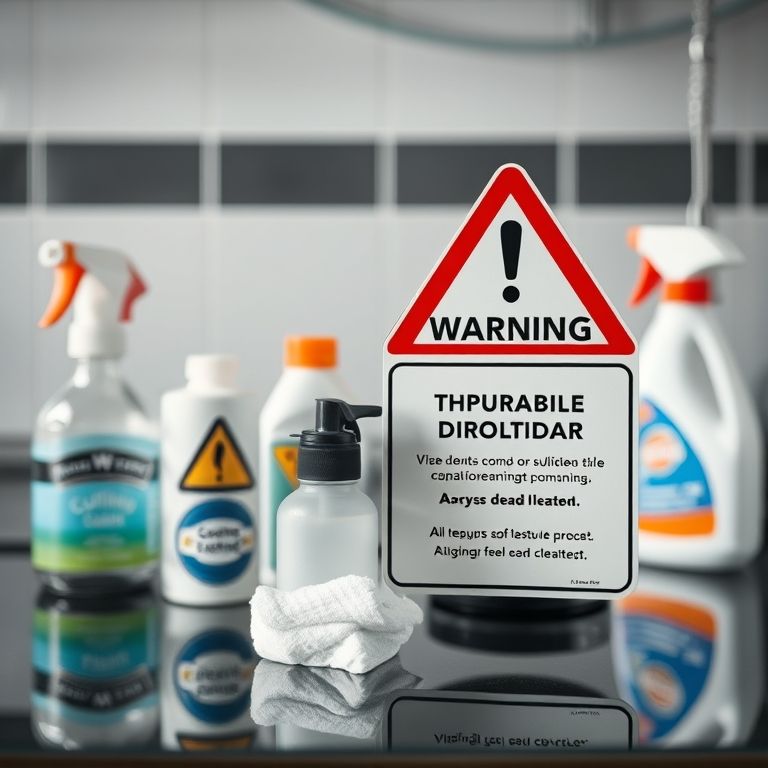 Aviso sobre produtos abrasivos perto de fogão de vidro.