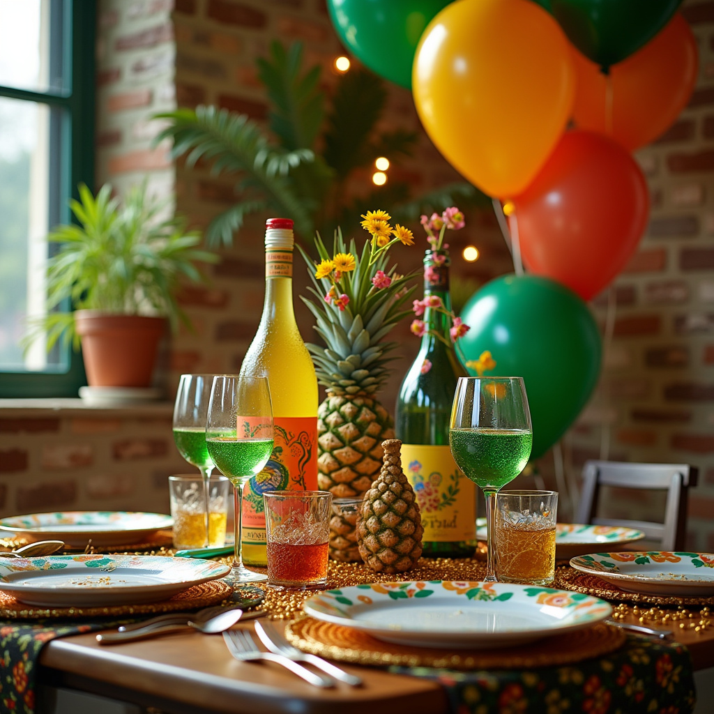 Decoração temática para festa de final de ano.
