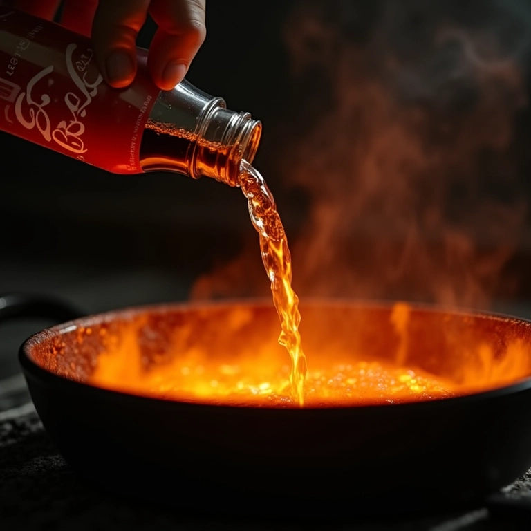 Coca-Cola sendo despejada em panela queimada.