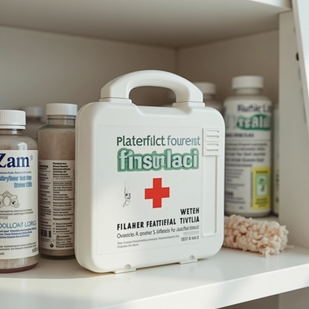 Kit de primeiros socorros completo para bebês.