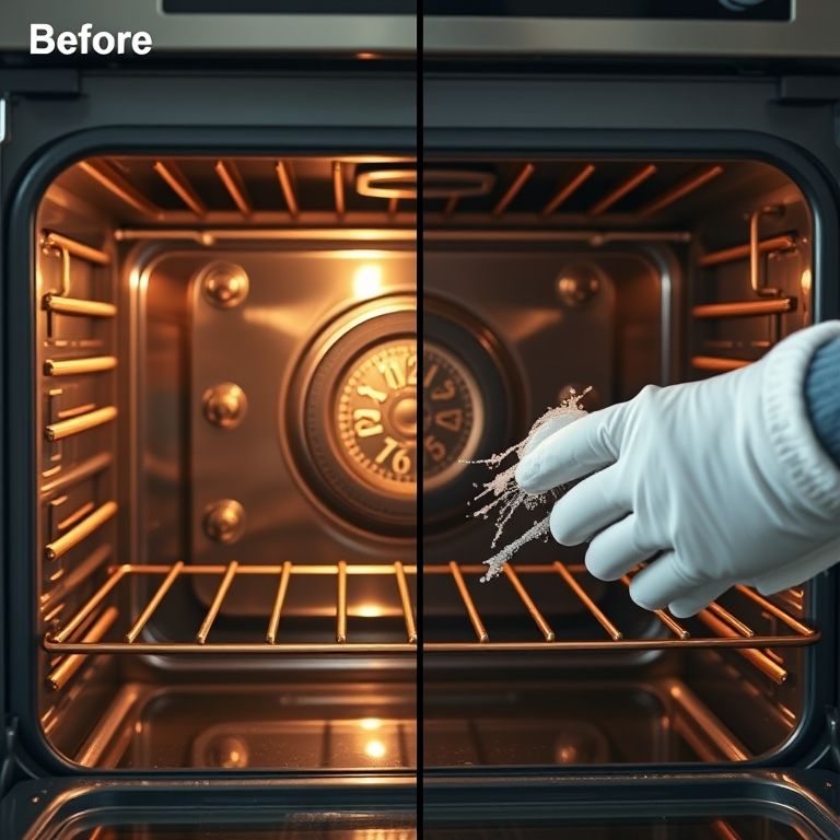 Limpador de forno caseiro com bicarbonato.