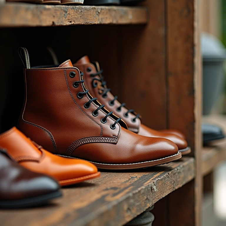 Nichos e cubos para organizar sapatos.