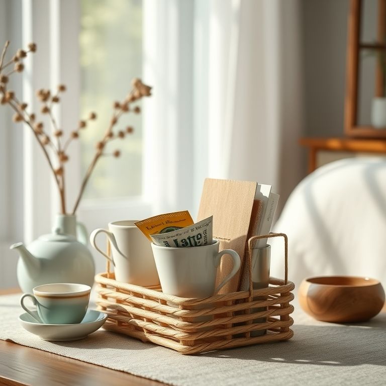 Organizador de chá DIY feito à mão com design criativo.