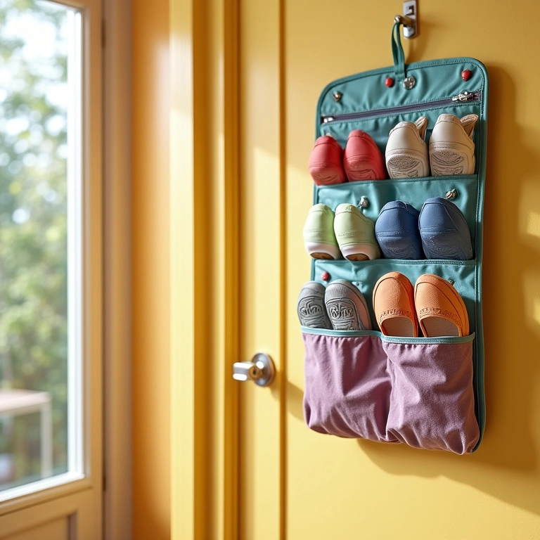 Organizador de porta para sapatos.