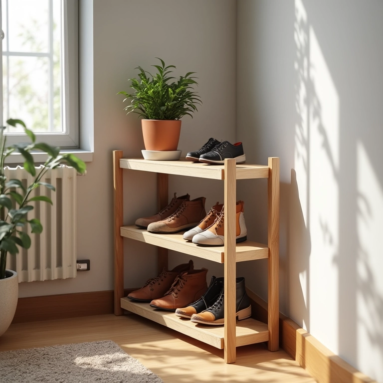 Organizando sapatos em espaços pequenos.