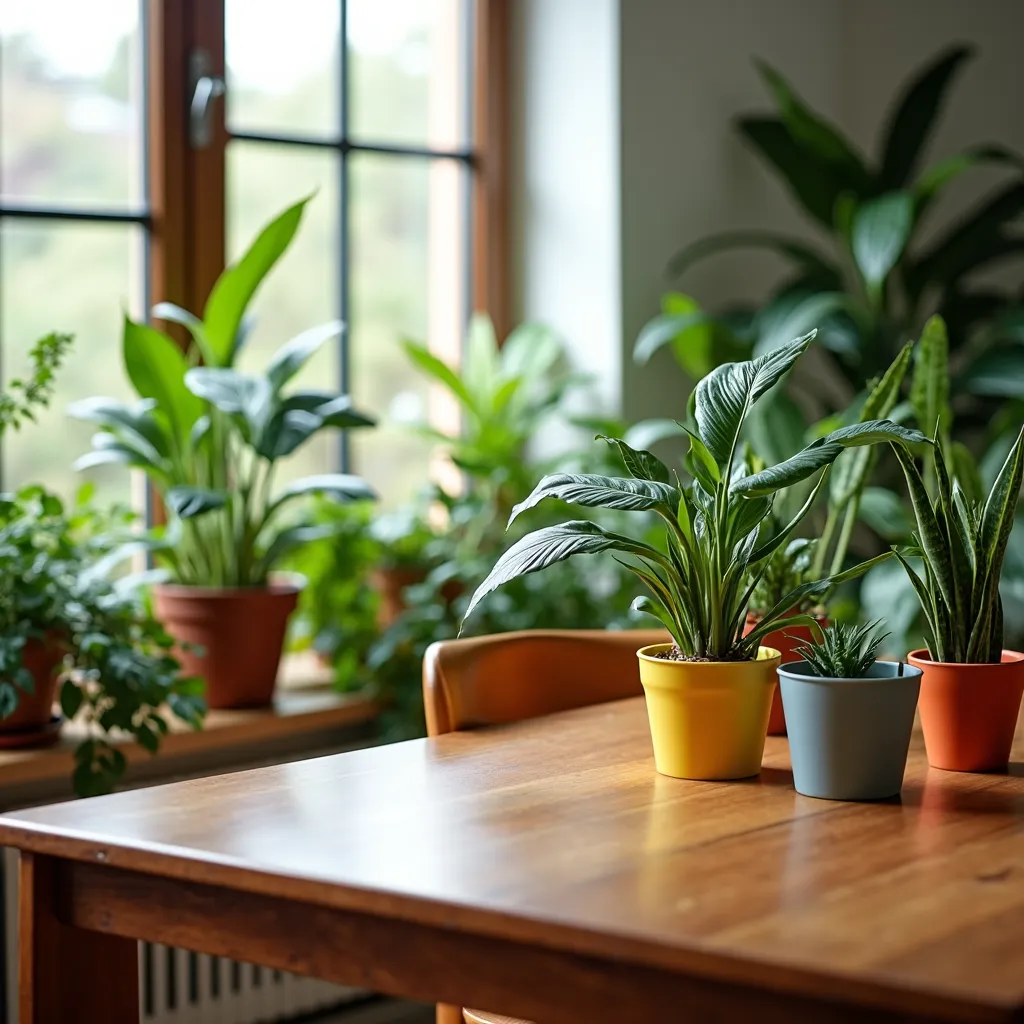 Plantas trazendo vida e alegria para o quarto de estudos infantil.