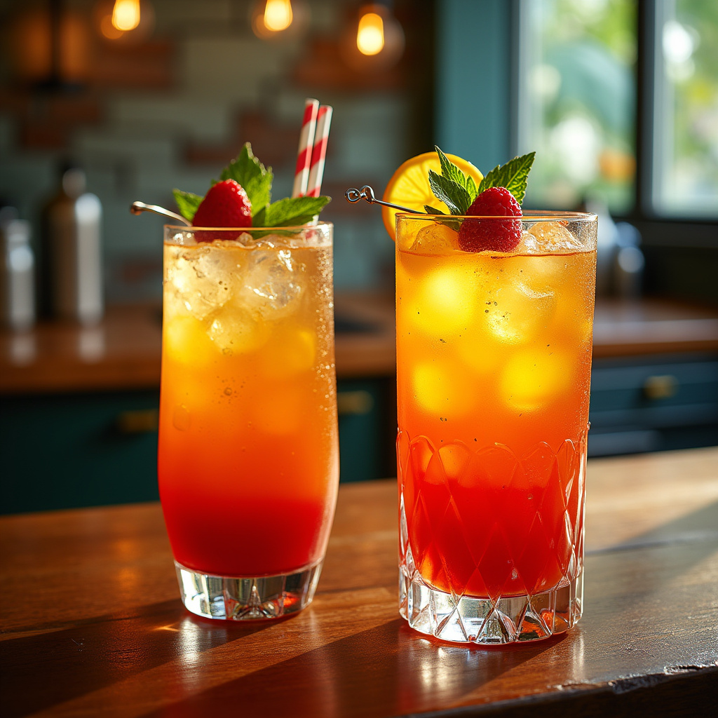 Bebidas refrescantes para a festa de final de ano.