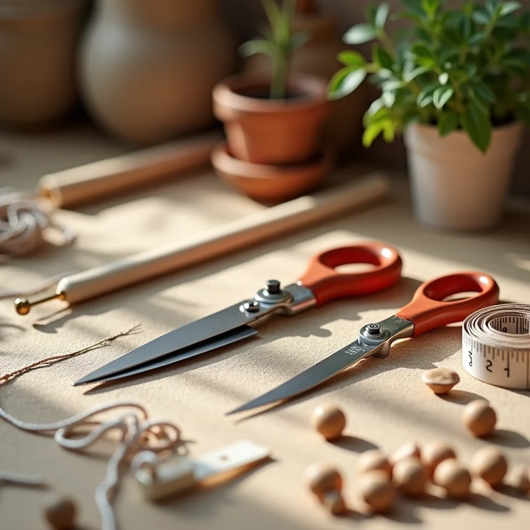 Acessórios e ferramentas da WeCare About para macramê.