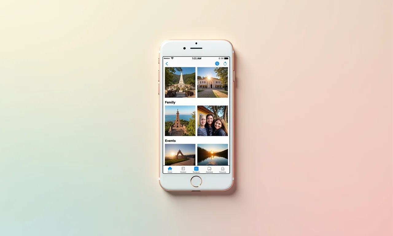 Álbuns temáticos no celular para organizar e encontrar fotos facilmente.