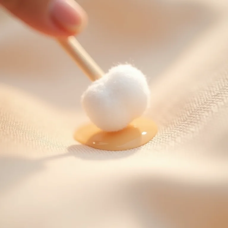 Álcool isopropílico removendo mancha persistente