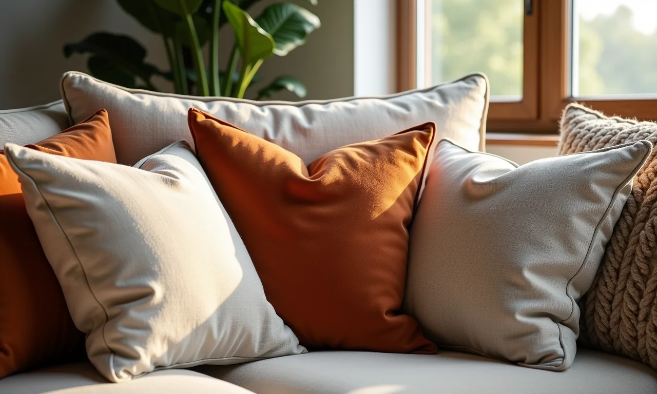 Almofadas com texturas que aquecem o ambiente.