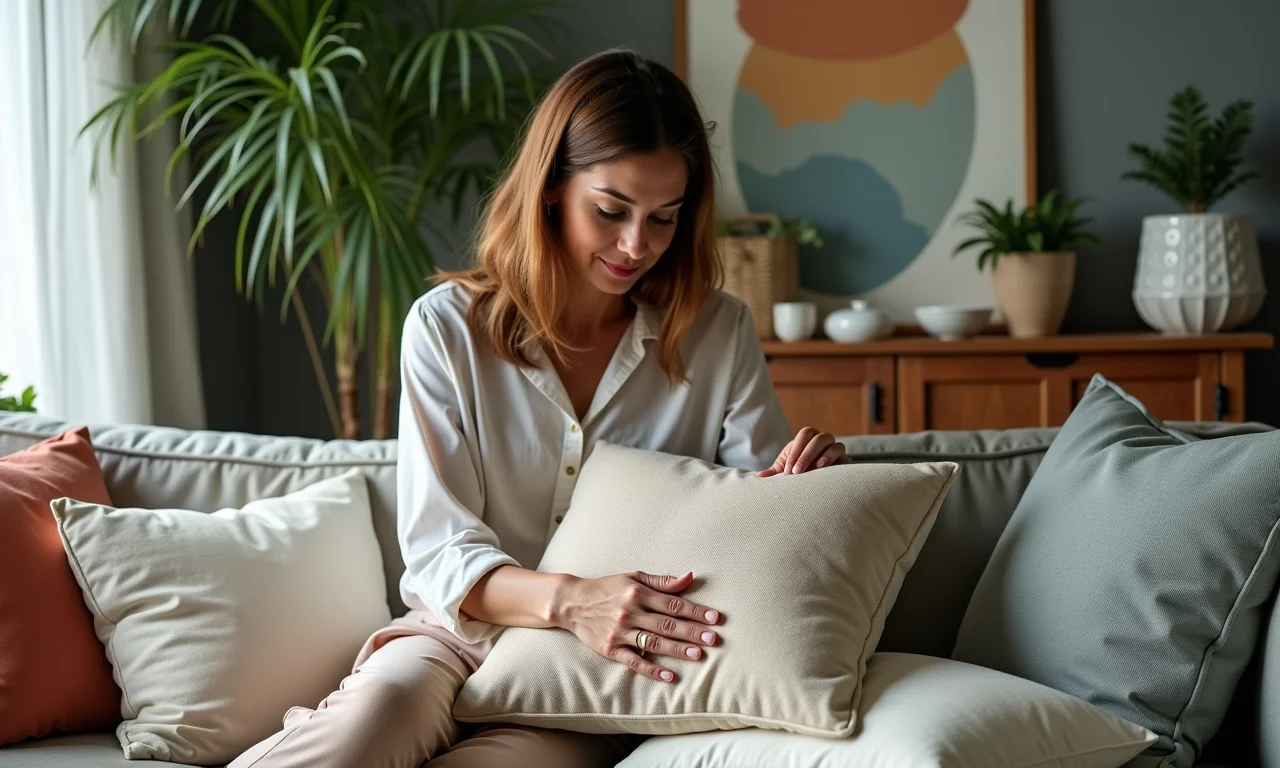 Almofadas personalizadas que contam histórias.