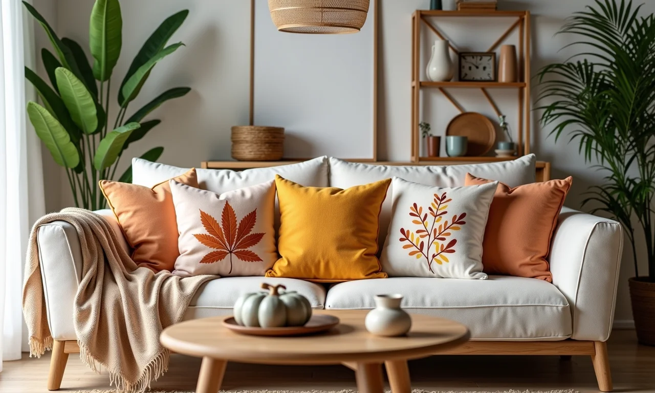 Almofadas temáticas para cada estação do ano.