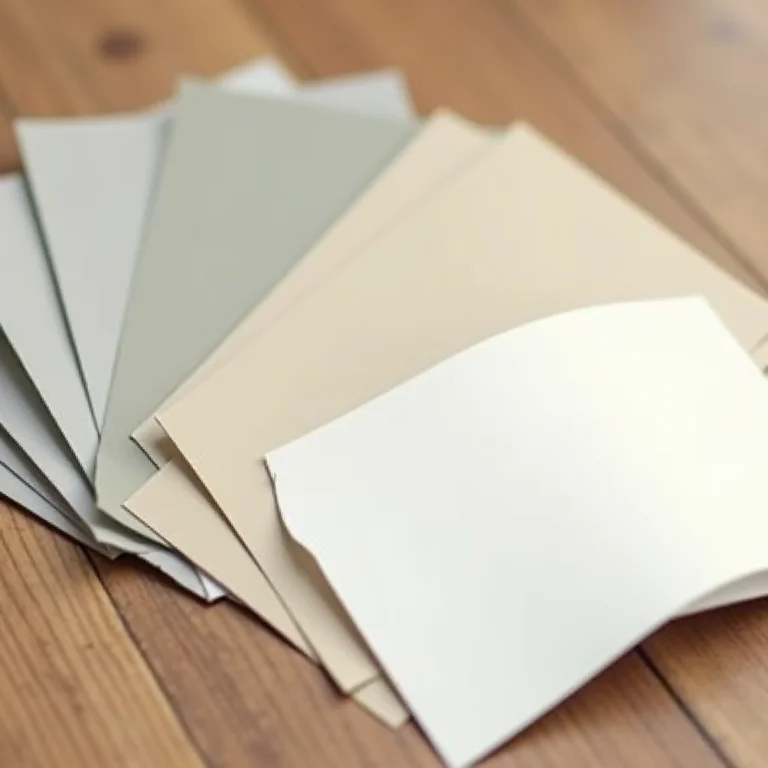Amostras de tons neutros para pintura de parede