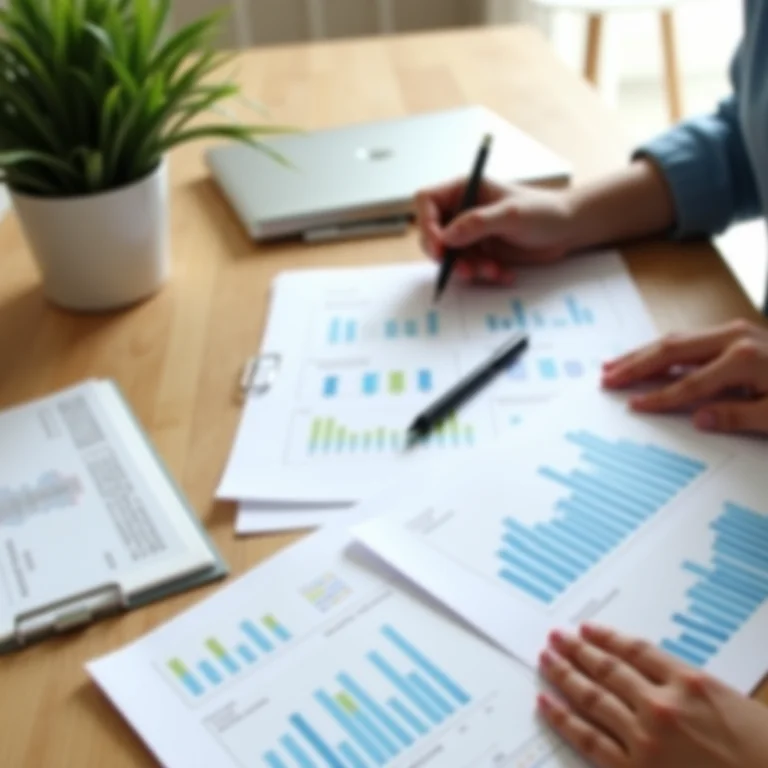 Análise de documentos financeiros em ambiente organizado