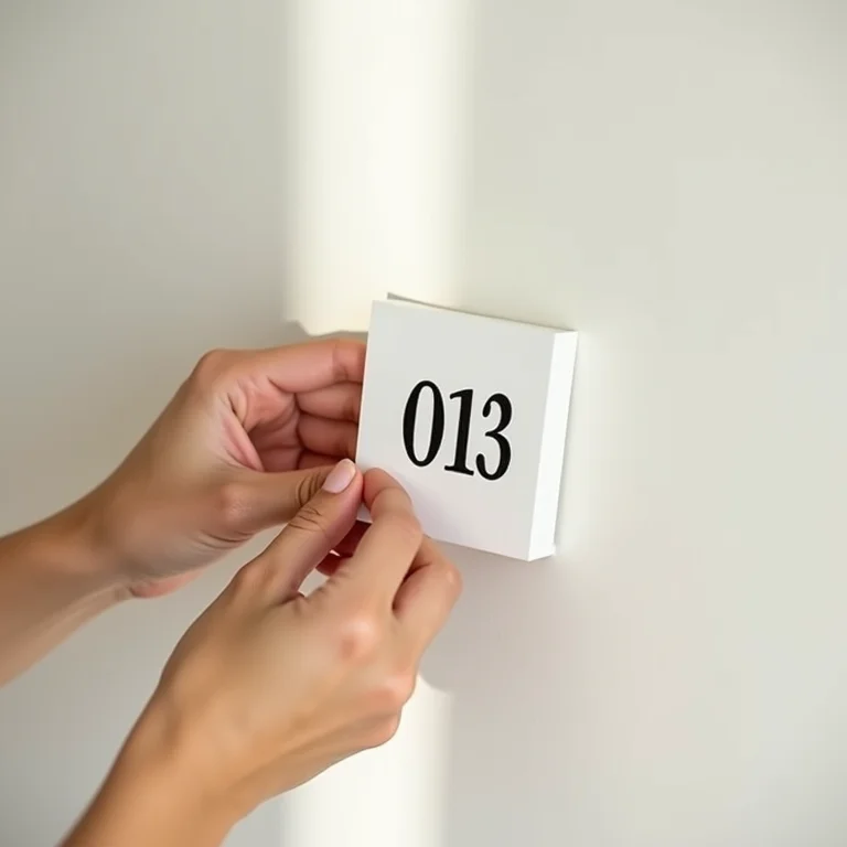 Aplicando número adesivo: dicas e truques.