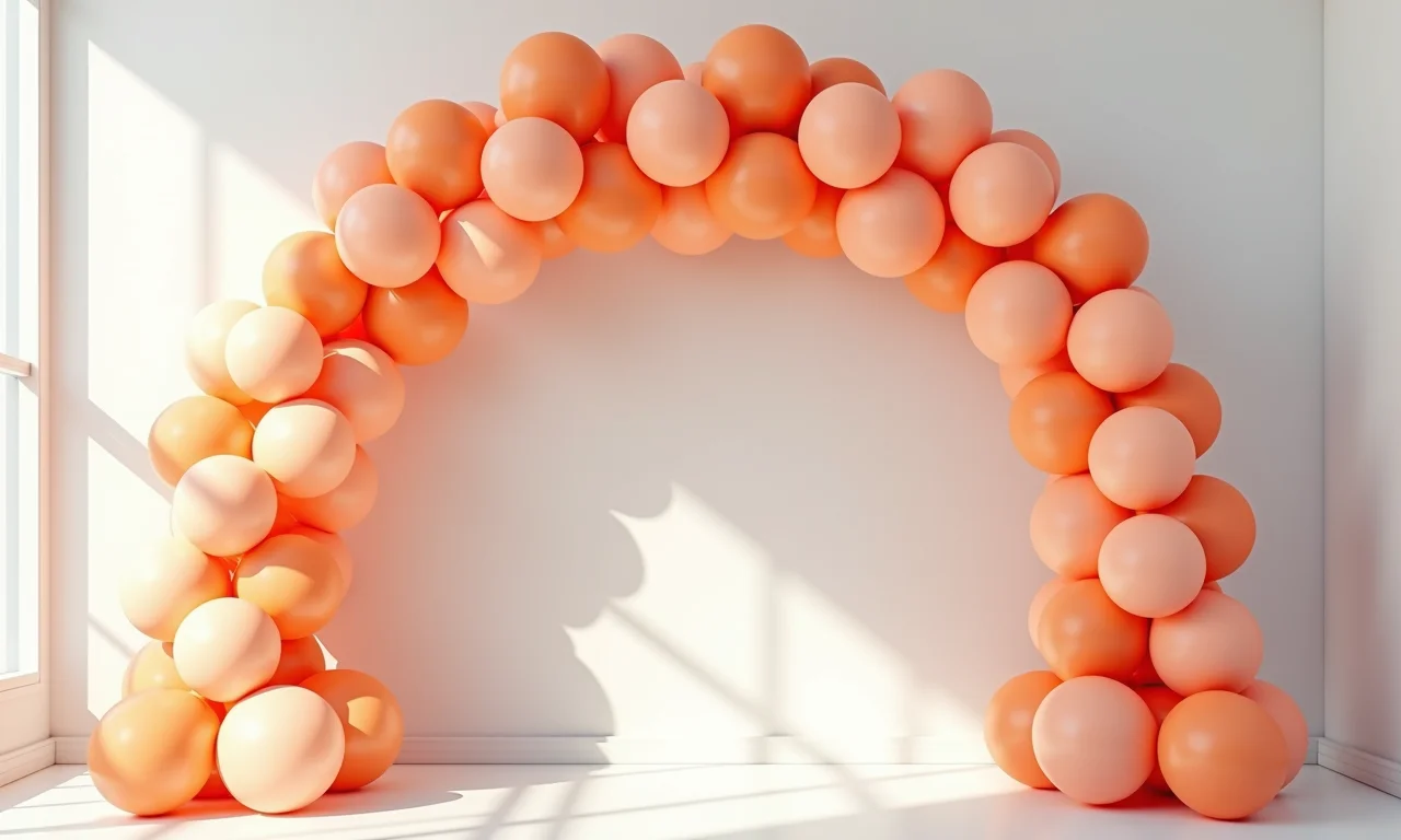 Arco de balões desconstruído simples.