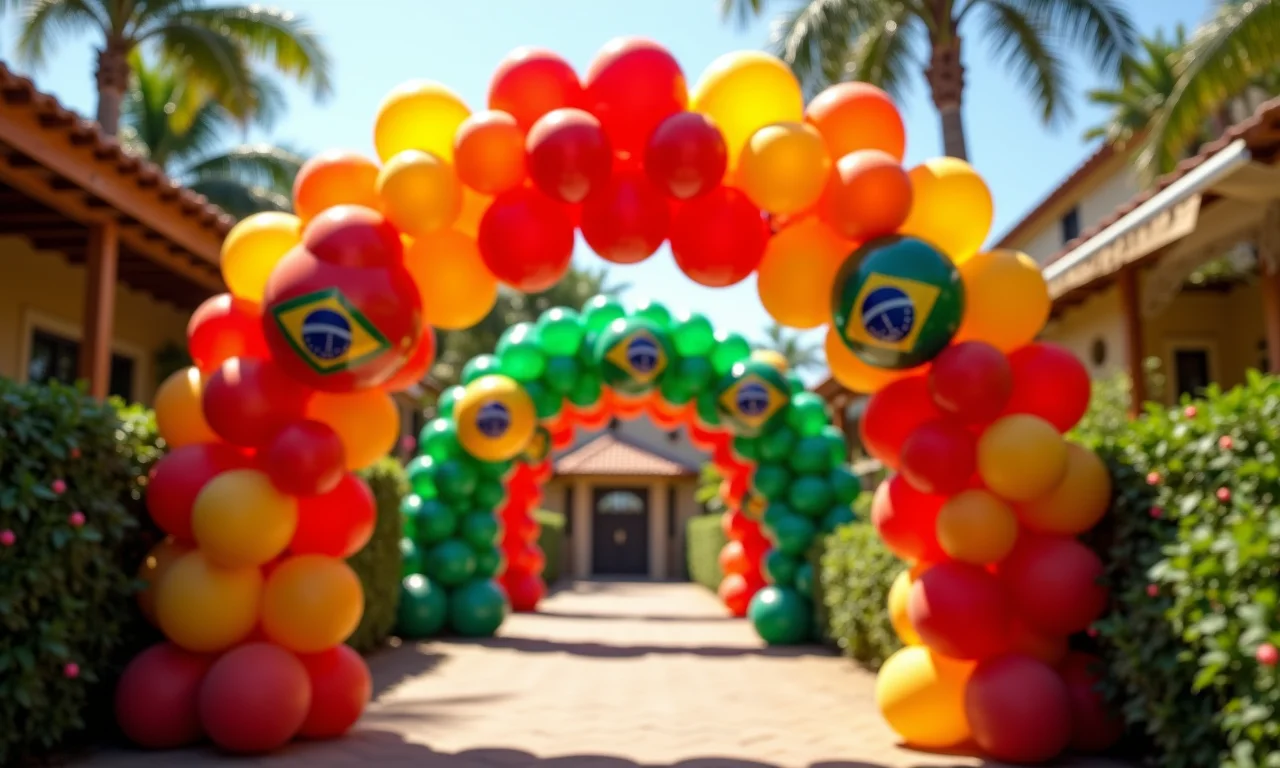 Arco de balões desconstruído temático.