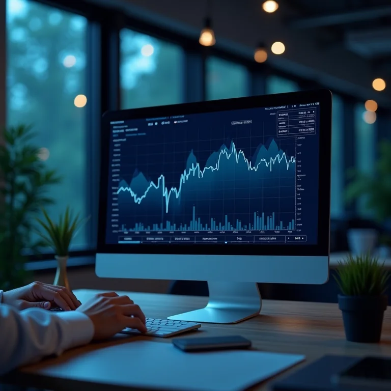 Automatize suas finanças: tela de computador com transações