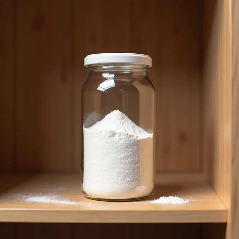 Bicarbonato de sódio absorvendo umidade em armário.