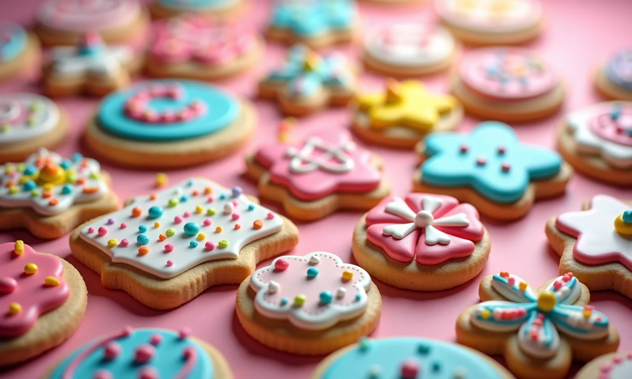 Biscoitos decorados com o tema da festa.