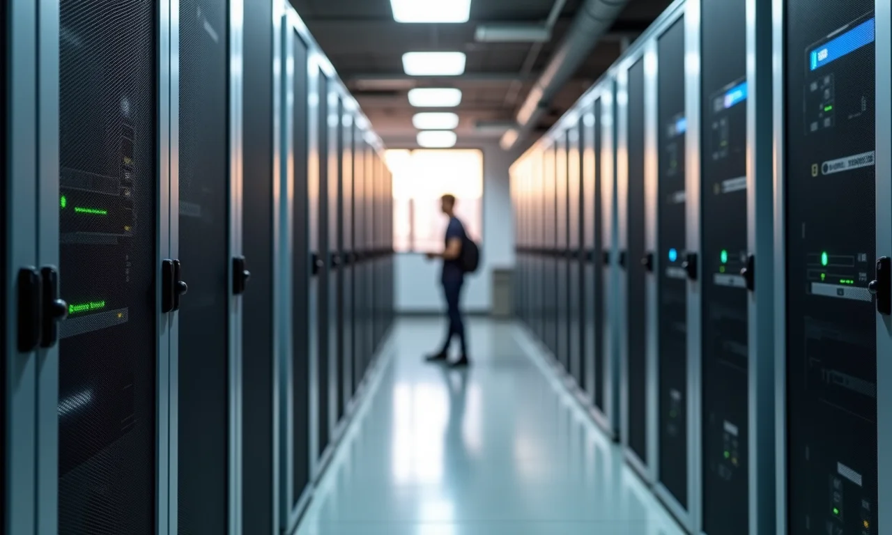 Cabos organizados em escritório.