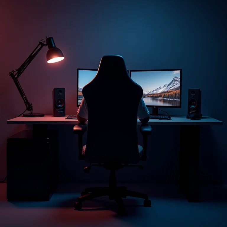 Cadeira desconfortável prejudicando a postura do gamer.