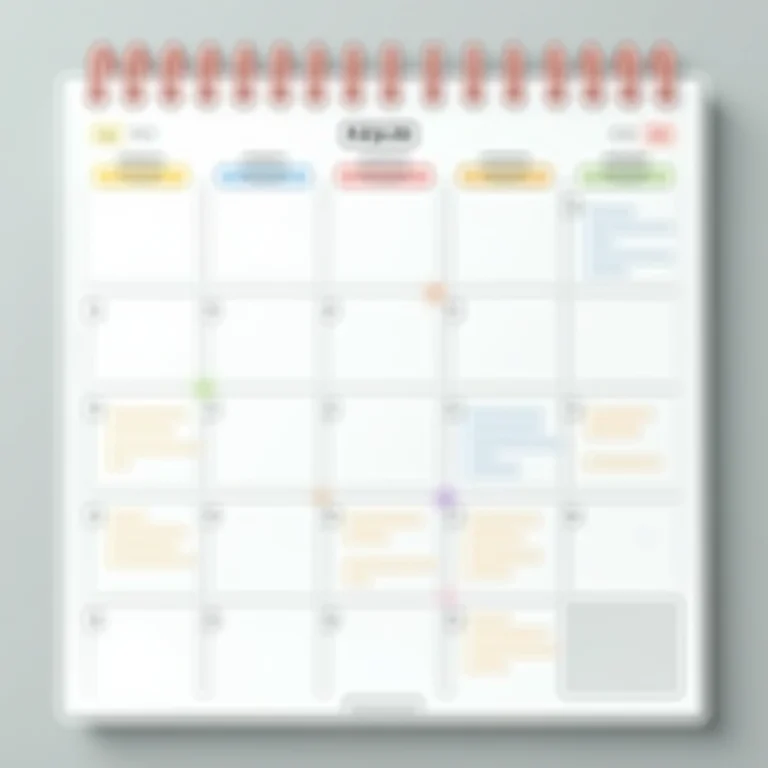 Calendário com tarefas de limpeza agendadas para diferentes dias.