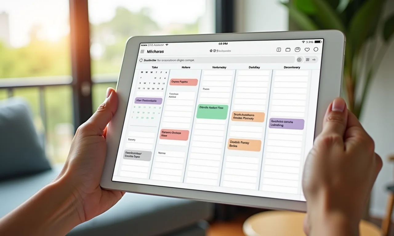 Calendário integrado no Notion exibindo tarefas e prazos.
