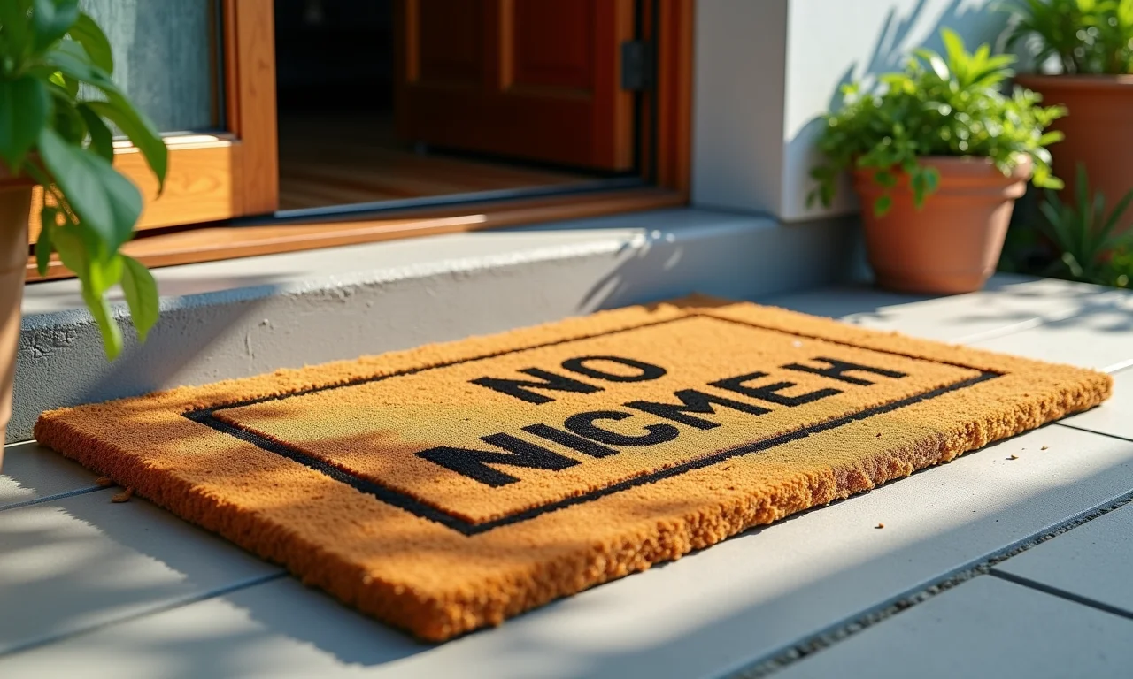 Capacho feito com materiais reciclados para um lar sustentável.