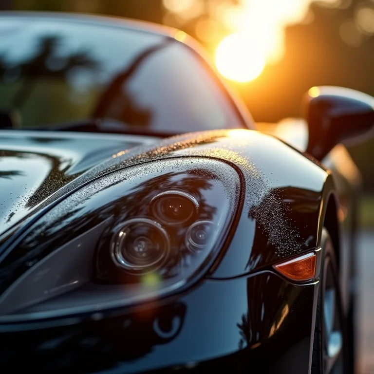 Carro sendo encerado com cera caseira