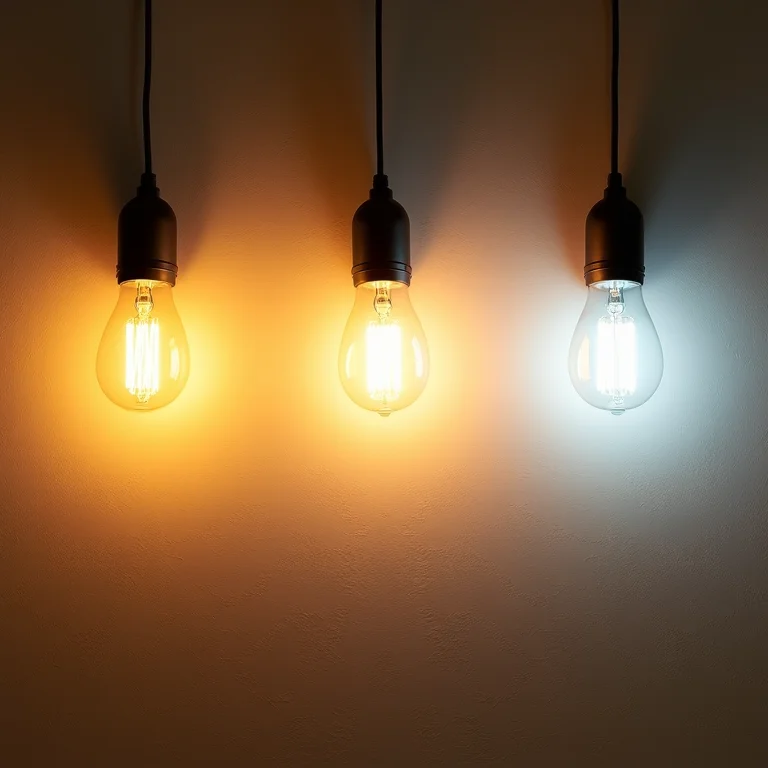 Comparação de temperaturas de cor de lâmpadas