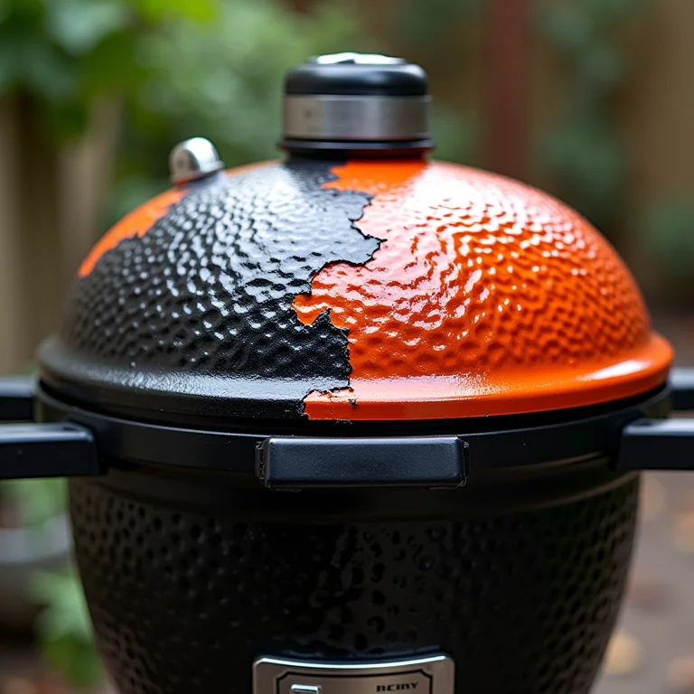 Comparativo: tinta esmalte normal descascando vs. tinta para alta temperatura.