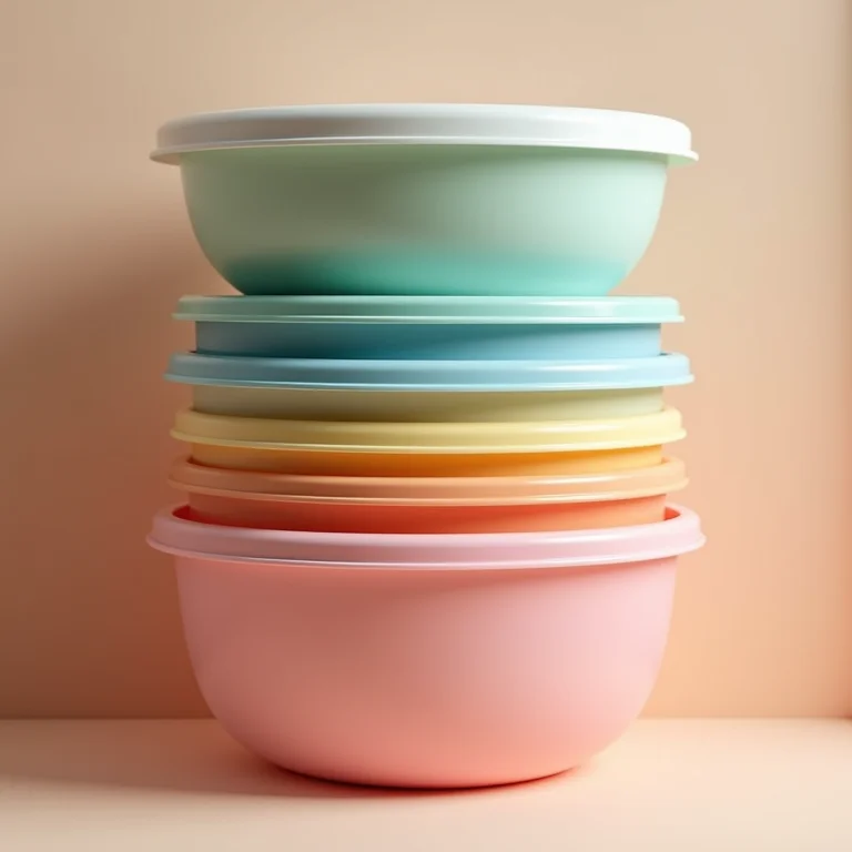 Conjunto de potes de plástico Sanremo empilhados.