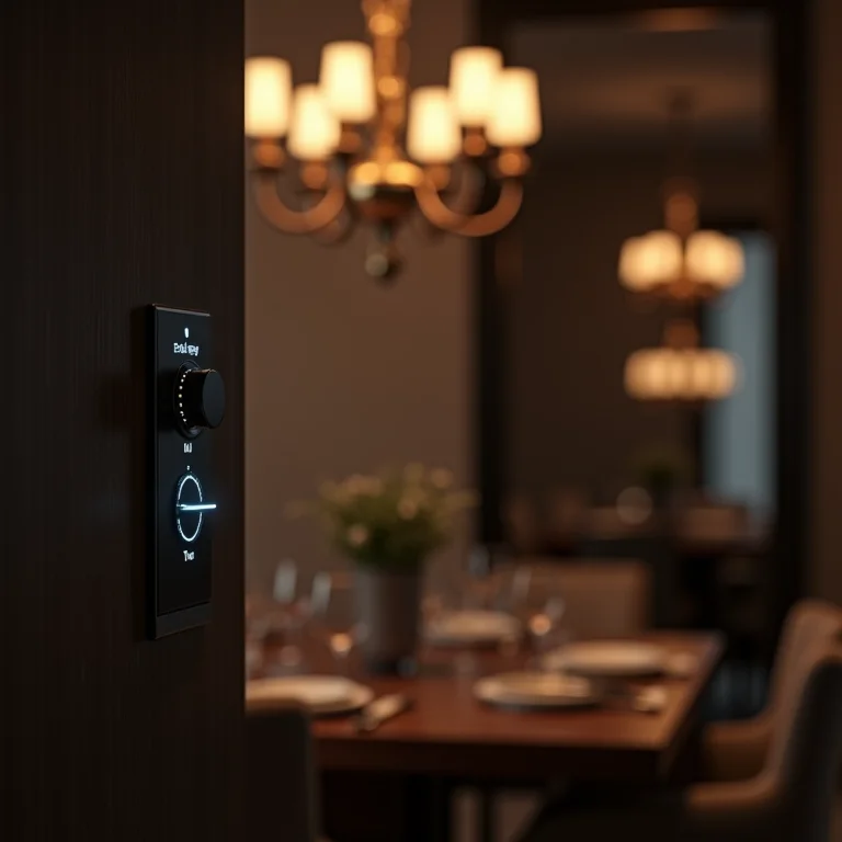 Controle de intensidade de luz (dimmer) em um jantar