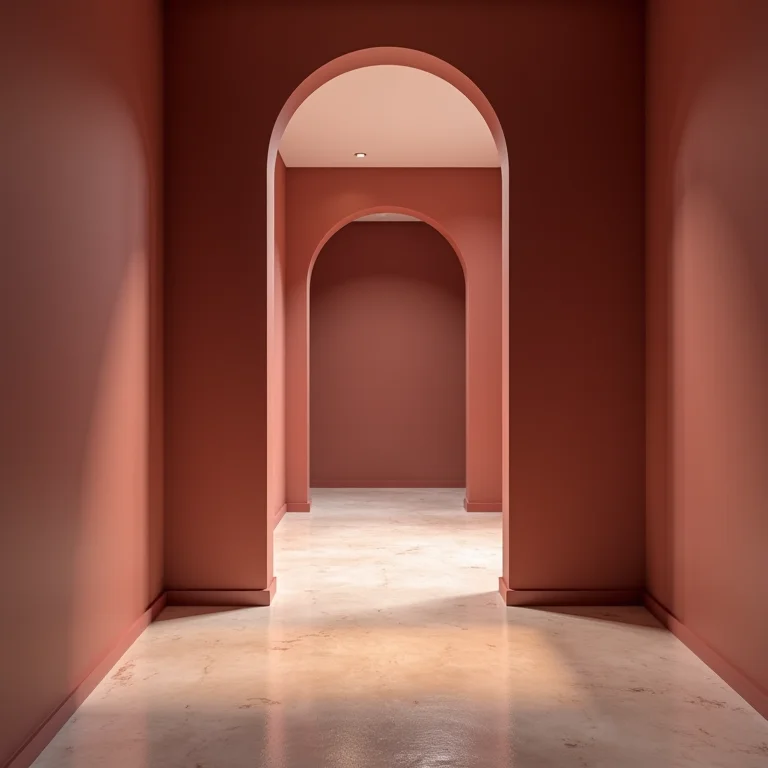 Corredor com cores sem vida e sem graça.