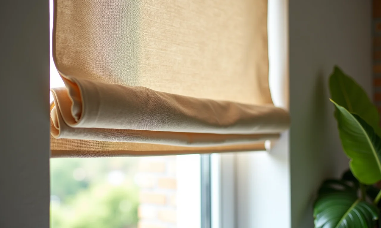 Cortina romana de tecido elegante, praticidade e sofisticação.