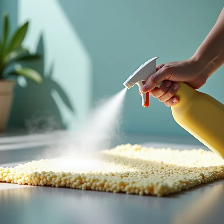 Desinfetando o rodo mágico para eliminar germes e bactérias.