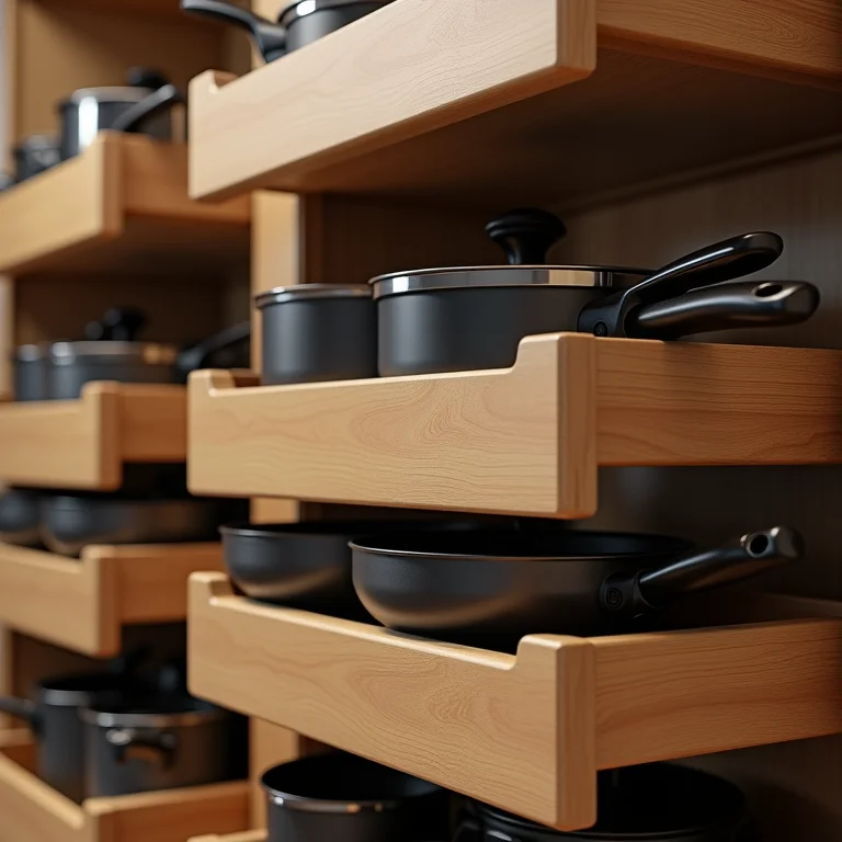 Diferentes organizadores de panelas.