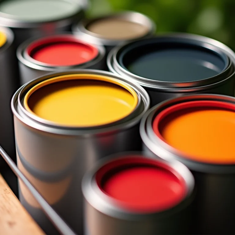 Diferentes tipos de tintas ideais para churrasqueira, com foco em resistência ao calor.