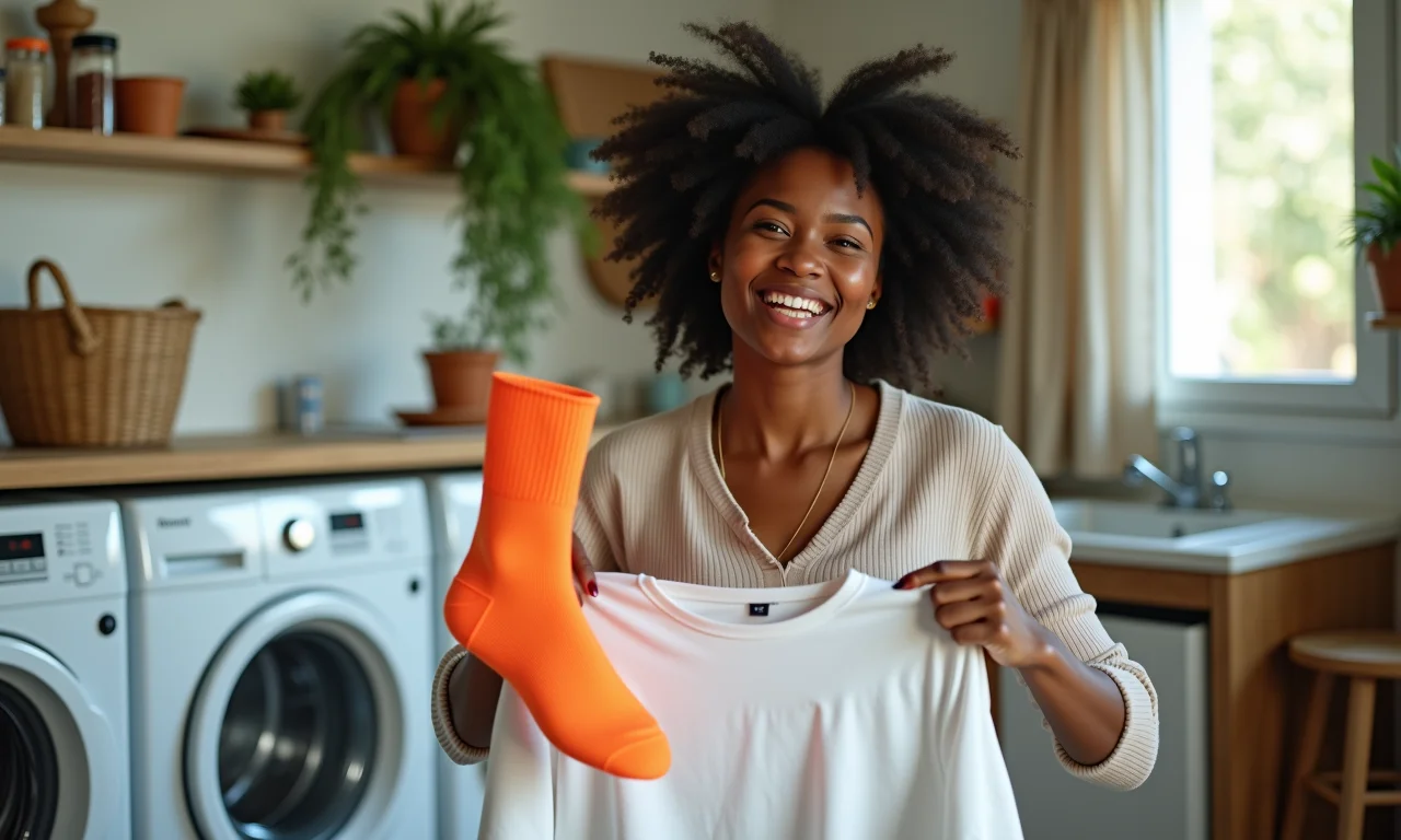 Erro comum: roupa colorida misturada com roupa branca.