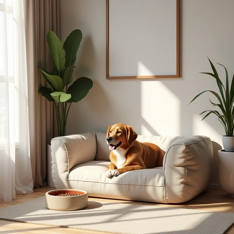 Espaço dedicado para pet integrado à decoração da casa