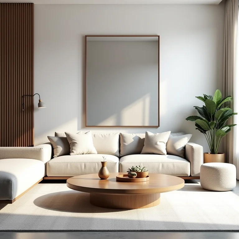 Espelho usado como mesa de centro