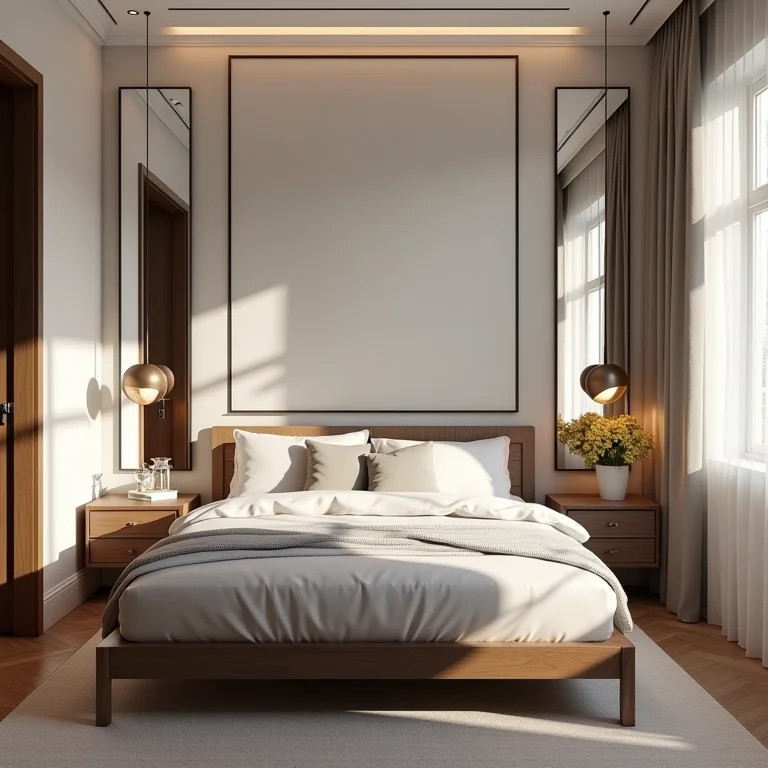 Espelhos mal posicionados que não contribuem para ampliar o espaço.