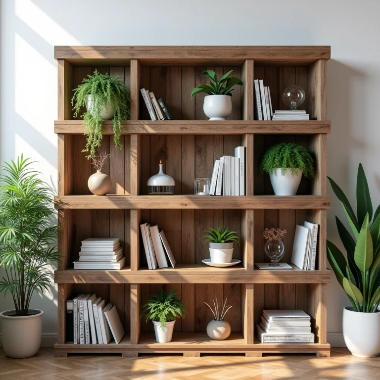 Estante com pallets reciclados