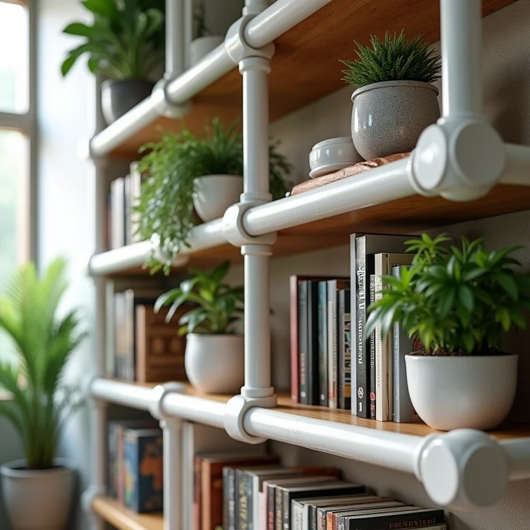 Estante com tubos de PVC: Criatividade e Sustentabilidade