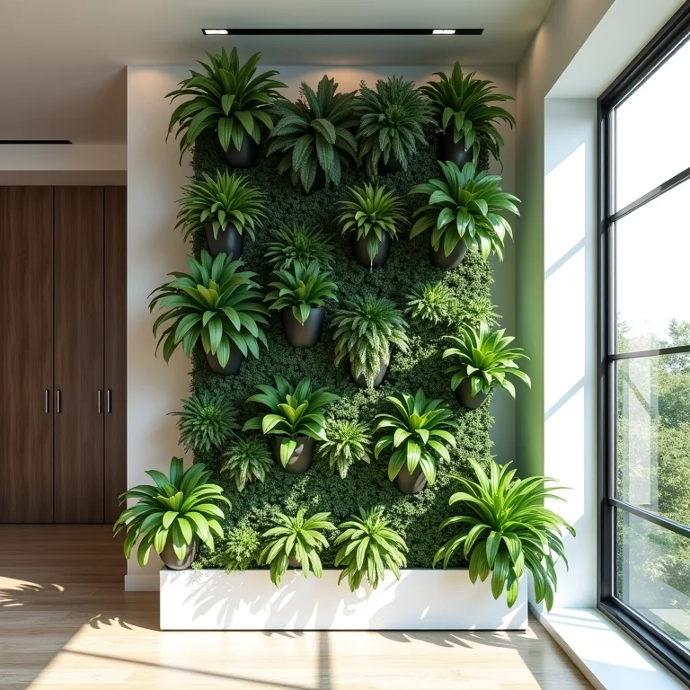 Estante vertical para plantas.