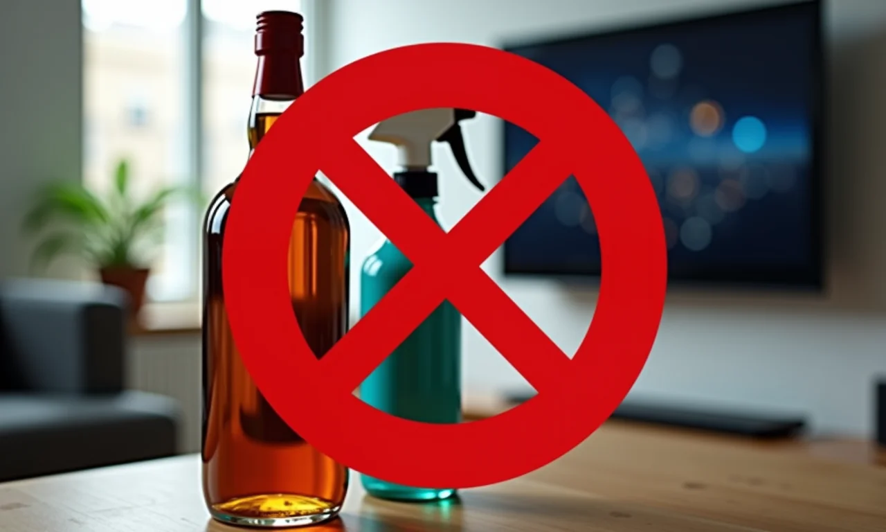 Evite produtos abrasivos e álcool na limpeza da tela da TV.