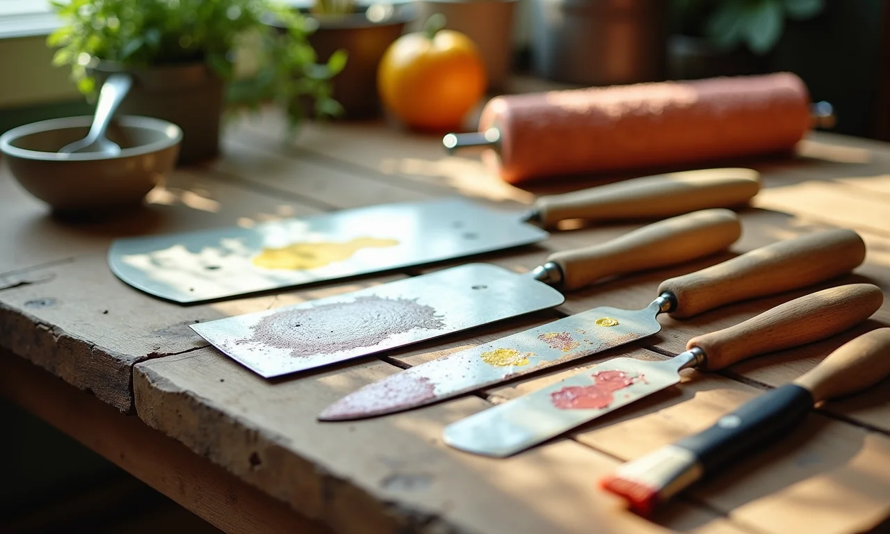 Ferramentas essenciais para decoração com espátula.