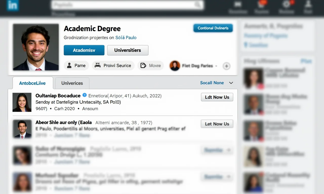 Formação acadêmica completa em um perfil do LinkedIn.